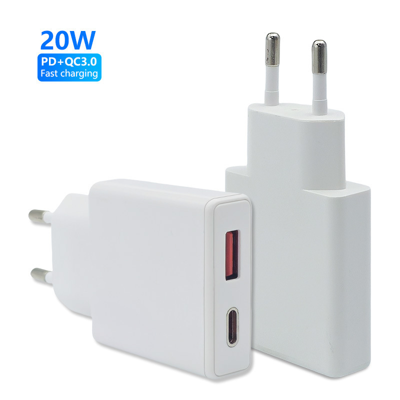 Ultra-Thin Gallium Nitride Charger 25W Mobile Phone Charger Dual Socket European and American Charging Head Source Manufacturer