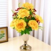 Source factory wholesale simulated flowers home decoration living room fake flowers 18 head peony bouquet simulated bouquet wholesale