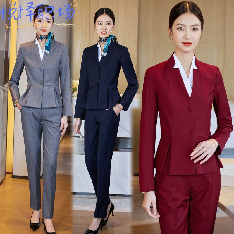 Профессиональный костюм женский весна и осень 2023 новый модный темперамент способный отдел продаж консультант по недвижимости комбинезоны