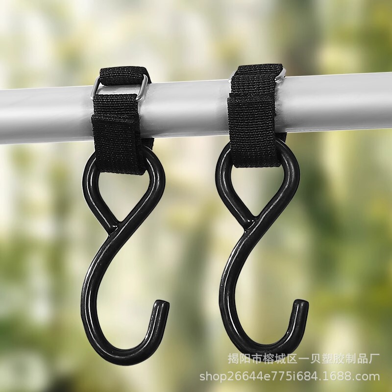Outdoor Camping Stainless Steel Hanging Hook Tent Camping Lamp Hanging Hook Hole-free Tent Rope Hook Strong Load-bearing