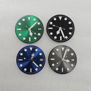 Watch Accessories No Mark 28.5mm Dial Sun Pattern Green Luminous Suitable for NH35,NH36,4R36 Movement