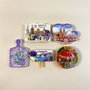 Croatia Zagreb Tourist Souvenirs Creative Three-Dimensional Home Decoration Souvenir Magnets