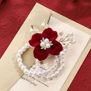 Complete Collection of Wedding Supplies, Wedding Wrist Flowers, Chinese Style Bridal Wrist Flowers, High-End Pearls, Korean Style Light Luxury Temperament