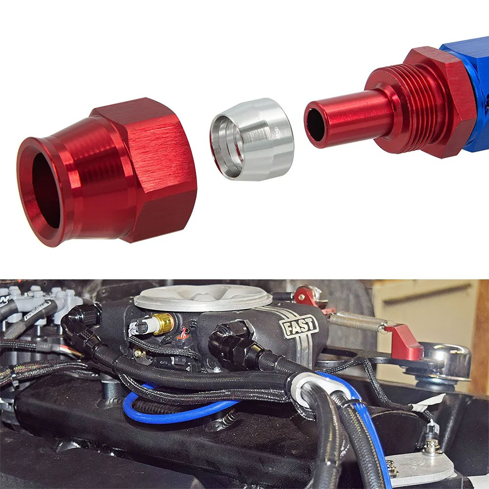 An4-An16 Ptfe Oil Cooling Pipe Rotary Joint Modified Auto Parts 0 Degrees/45 Degrees/90 Degrees/180 Degrees