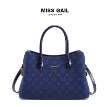 高级质感磨砂压花女士手提包新款潮秋冬简约气质单肩包上班通勤包