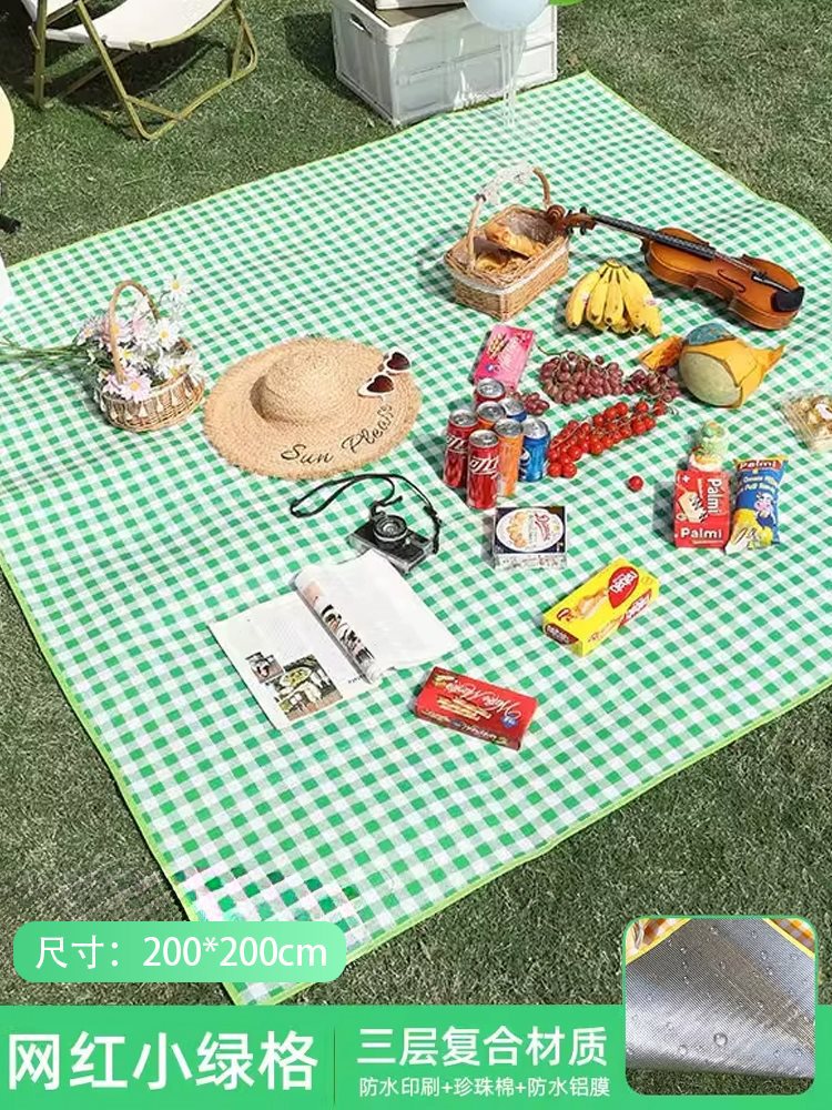 인터넷 연예인/그린그리드/두껍고 자극적이지 않음 200*200cm*2.5mm [앉을 수 있는 8명️무료 수납가방]