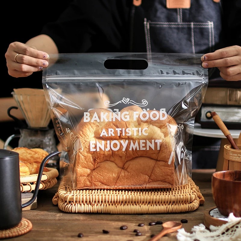 吐司面包包装袋450克餐包方包手提透明拉链自封袋切片吐司打包袋