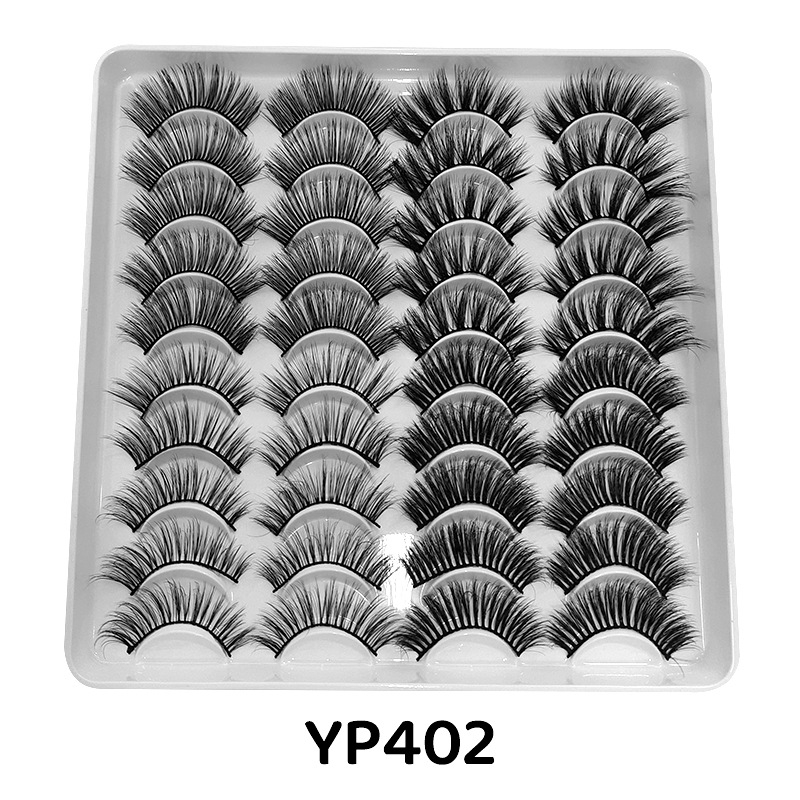 Dingsen pestañas postizas transfronterizas de múltiples capas de tres D estéreo 20 pares de pestañas cruzadas pestañas rizador