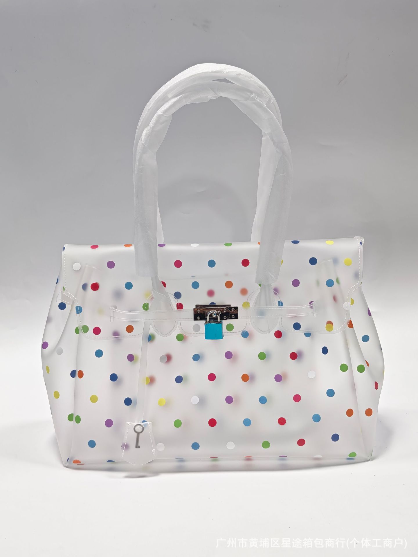 Tpu colorful polka dots (with key + rivets on the bottom) / 35*27*15cm