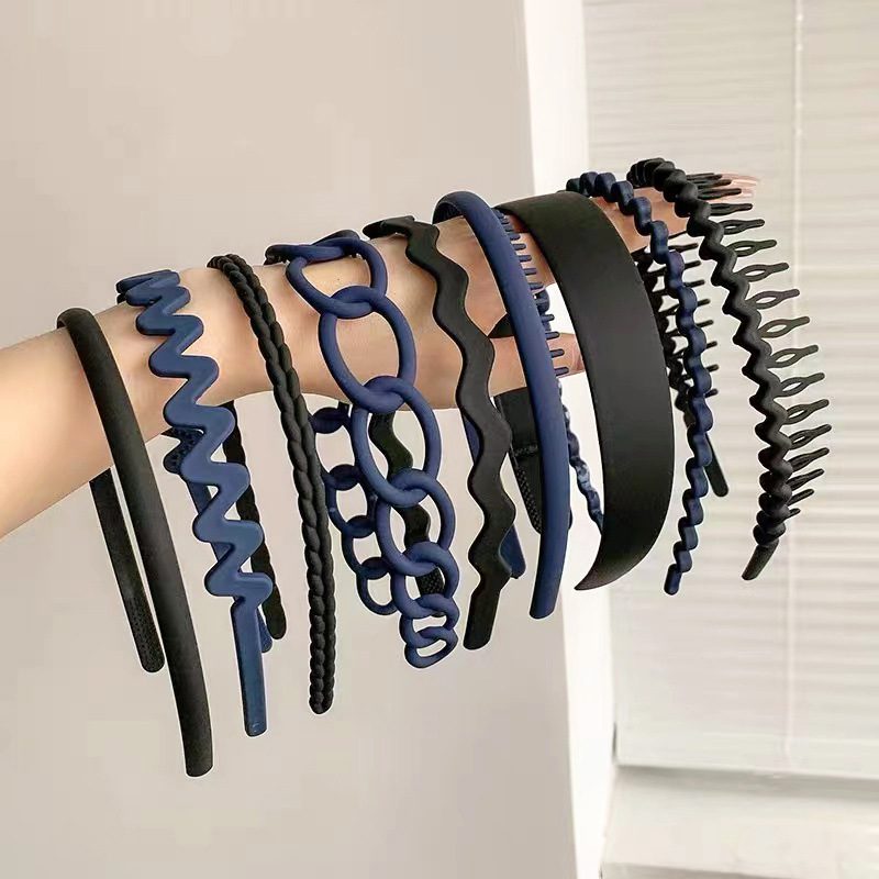 Conjunto de 9 piezas azul oscuro + negro