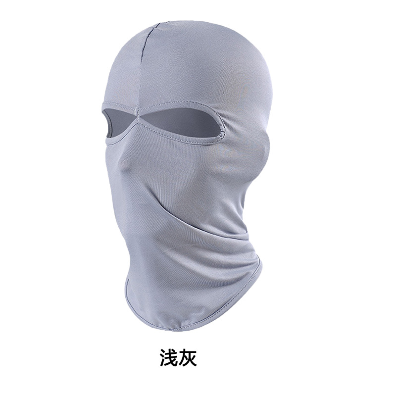 Cross-border Amazon high-elasticity double-hole cycling mask outdoor sports motorcycle windproof, sun-proof, dust-proof hat hood