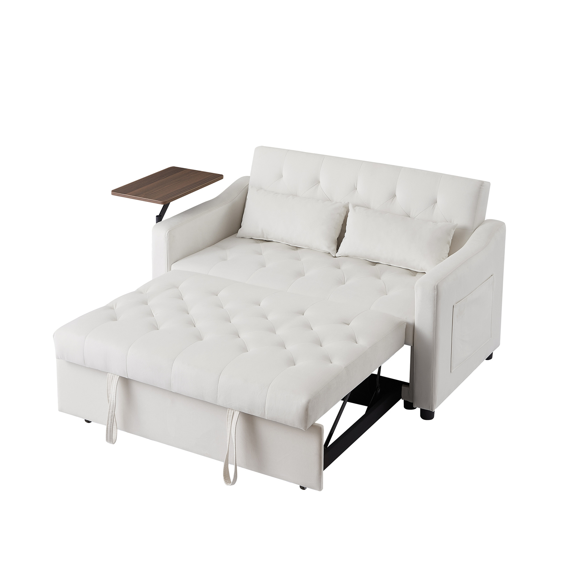Sofá cama de cuero doble de doble uso 1 metro 5 almacenamiento multifuncional plegable pequeño apartamento sala de estar sofá para sentarse y acostarse image 3