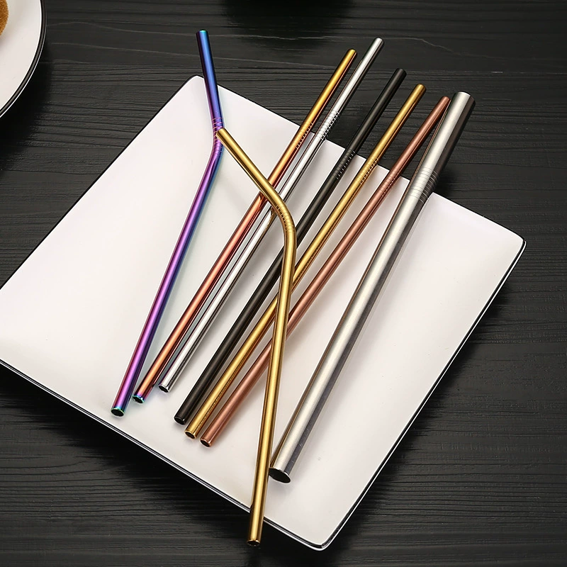 Стройная Straw из нержавеющей стали, ручной длинный изогнутый трубопровод, молочный чай с жемчужинами