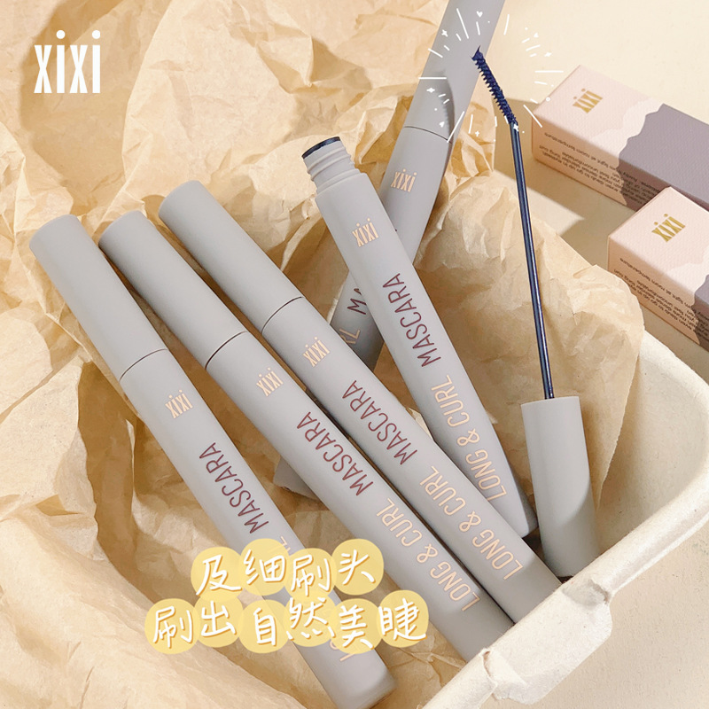 xixi纤长卷翘睫毛膏定型植物纤维轻盈超自然小刷头太阳花根根分明