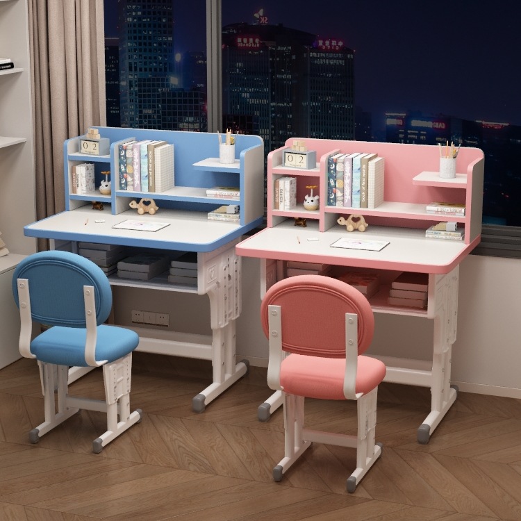 Children's Desk and Chair Liftable Learning Desk and Chair Set Kidsren's Desk Primary School Student Writing Desk Home Writing Tω