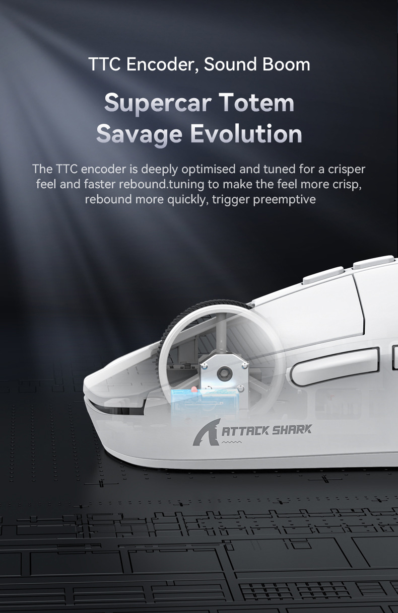 Attack Shark X6 Lightweight Wireless Gaming Mouse With Rgb Base_voghion.com