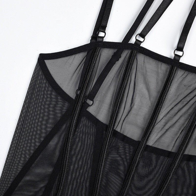 Title 10, Seksowny kombinezon z przezroczystymi siatkami,...