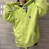 Autumn monster, hoody with zipper, jacket for beloved, cardigan, South Korea, ethnic style, with embroidery, oversize