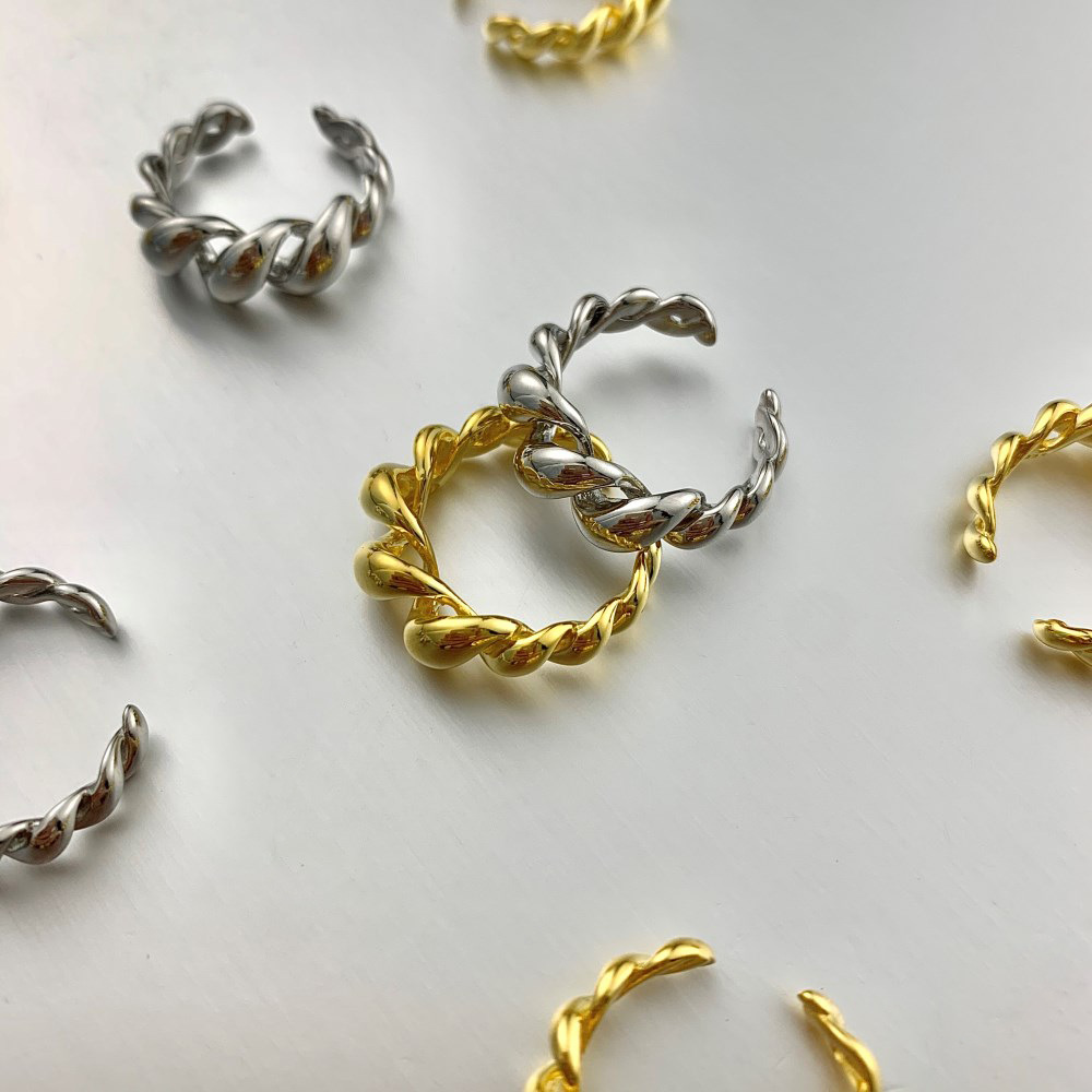 Fashion Solid Color Sterling Silver Plating Open Ring 1 Piece