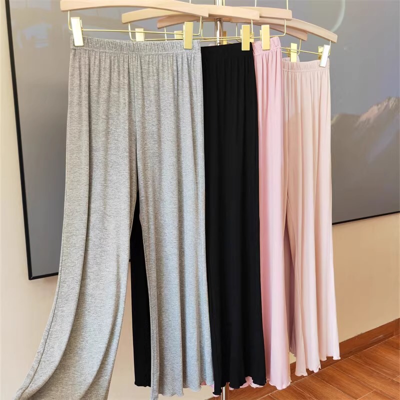 Clearance Sale Modal Women's High-Waisted Loose Straight-Leg Pajama Pants Versatile Home Pants