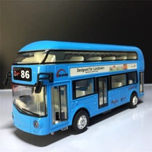 精品玩具29礼盒装声光可以开门伦敦巴士巴士公交车儿童玩具车