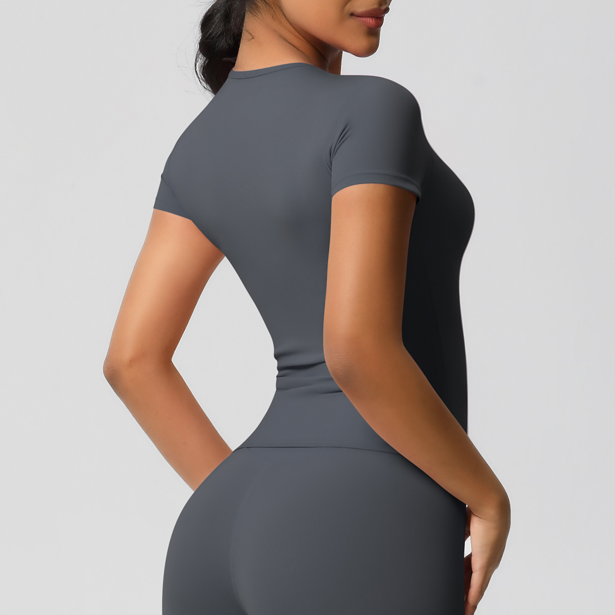 95g Weight Short Sleeve Sleeve Length Nylon, Spandex Fabric Type Regular Top Length T-shirt Tops Type Fitness, Yoga, Running Occasion Round Neck Neckline Solid Color Pattern Sport Style Style S, XL Size Sport Style Solid Color Nylon Spandex Round Neck Active Tops T-shirt 47