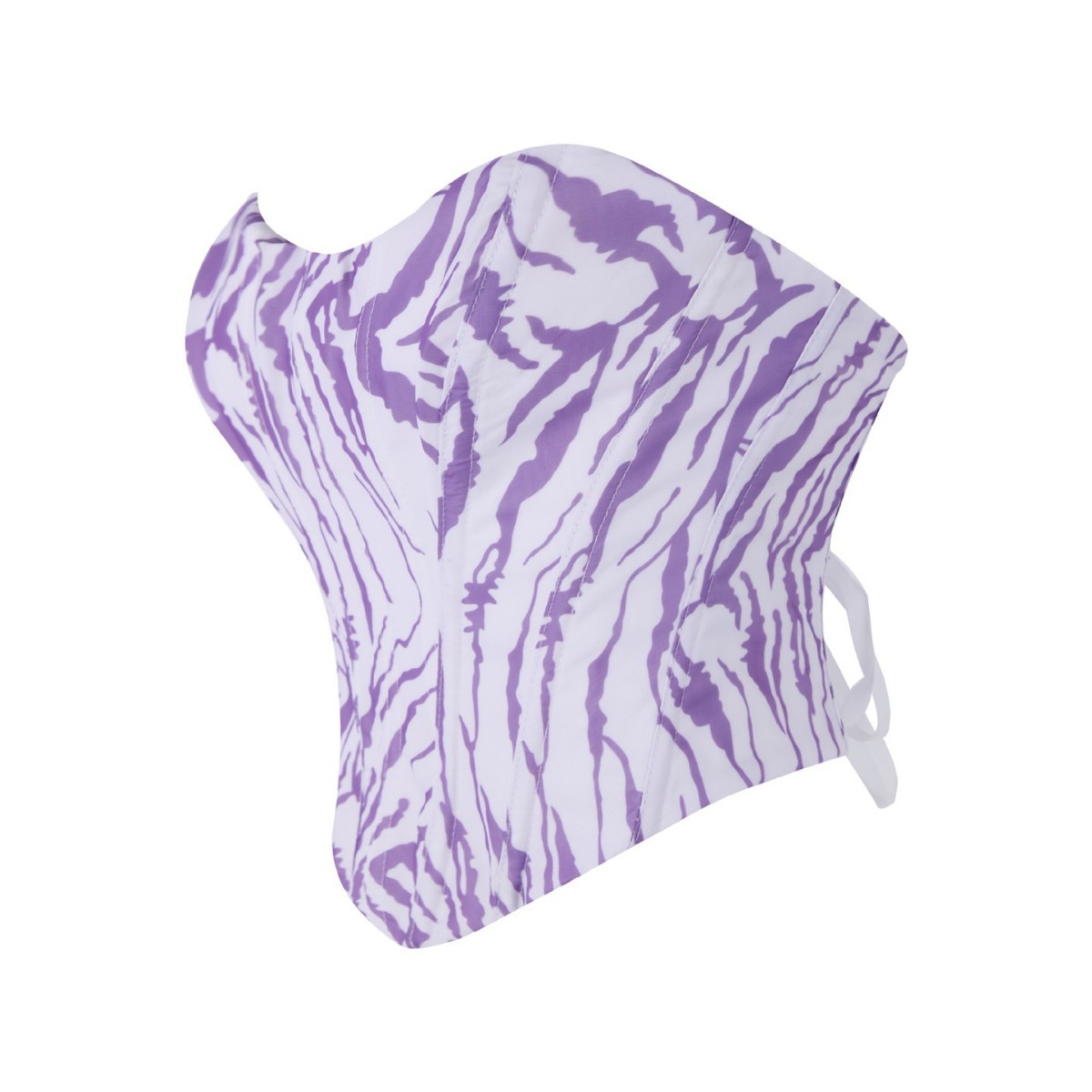 Nueva moda cebra púrpura para el pecho de soporte de pecho delgado sexy no elástico hueso de pescado plástico vestido exterior