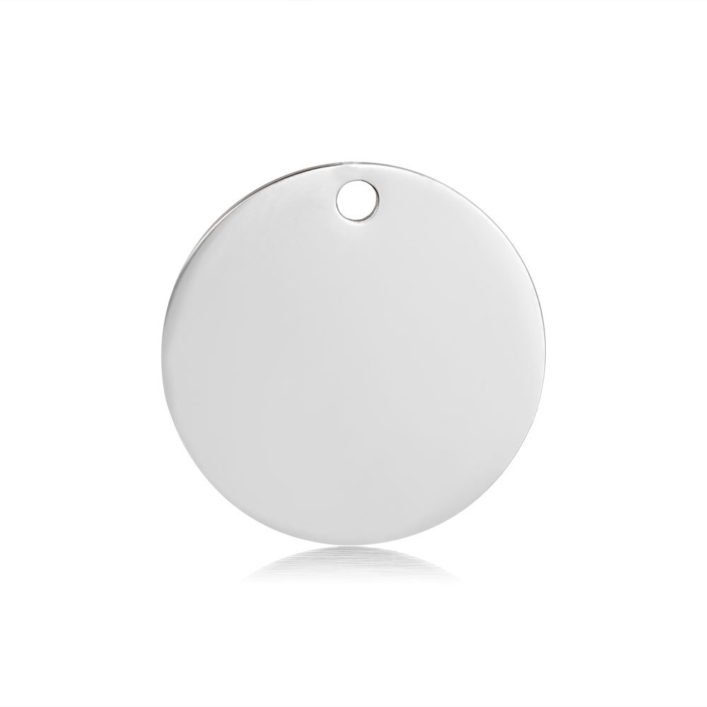 国境を越えた欧米のステンレスの円形の犬の札は字のペットの札の電気めっきのペンダントの猫の札のキーホルダーの部品をなくします。