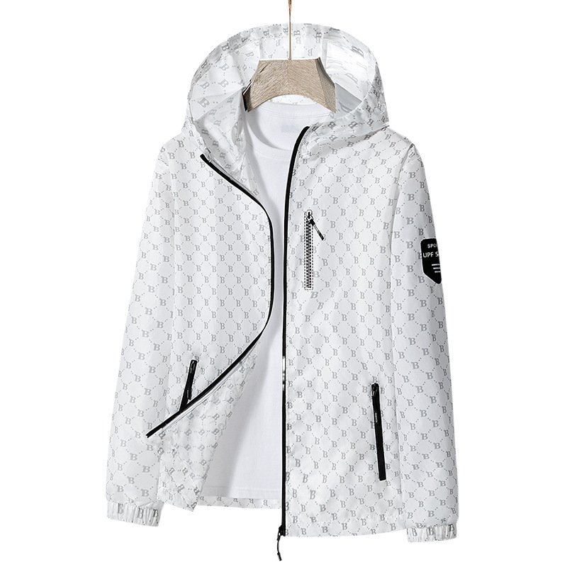 2024 moda nueva chaqueta de protección solar para hombres abrigo delgado de verano deportivo al aire libre transpirable anti-UV ropa de piel image 5