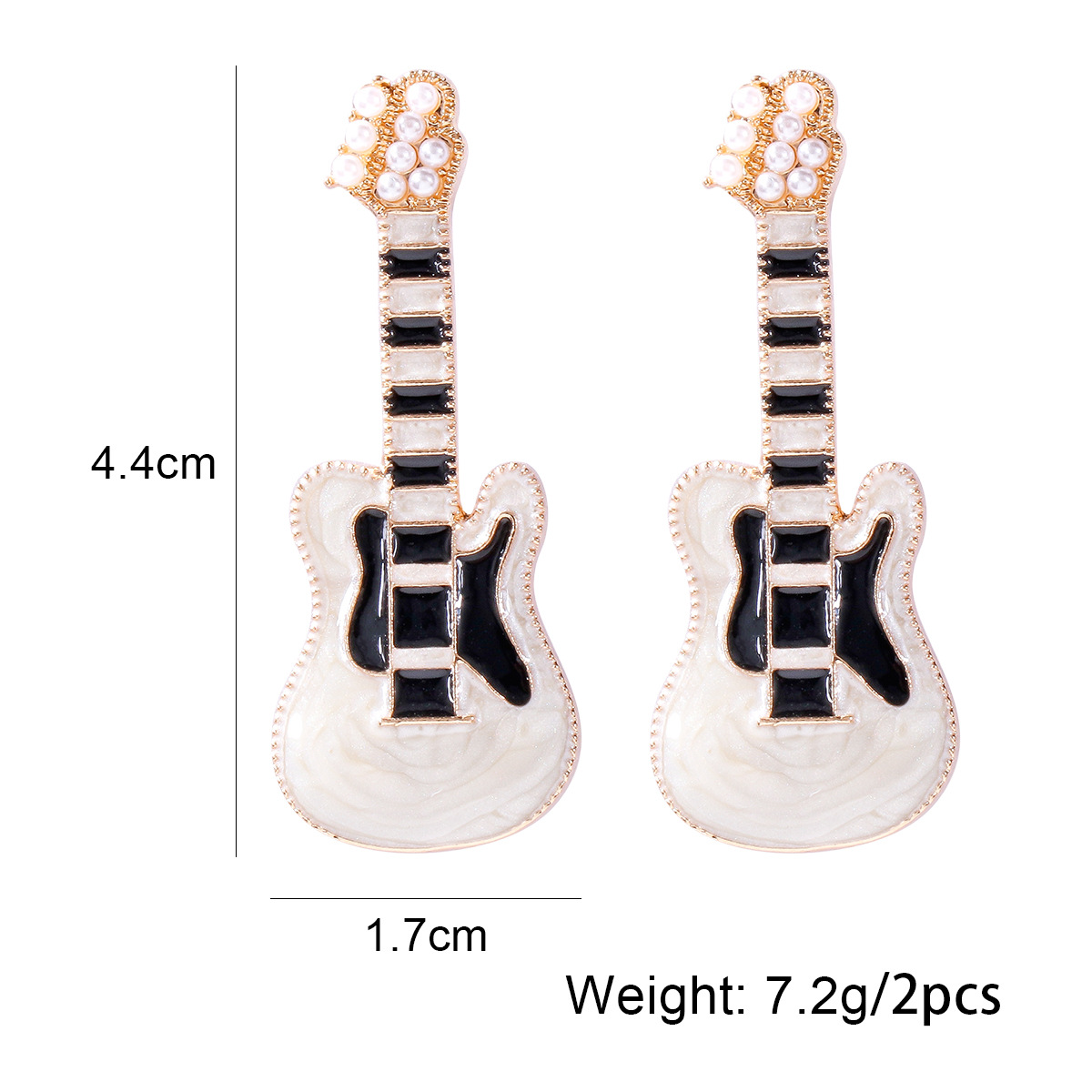 Casual Cute Musical Instrument Alloy Artificial Pearls Women's Ear Studs 1 Pair display picture 3