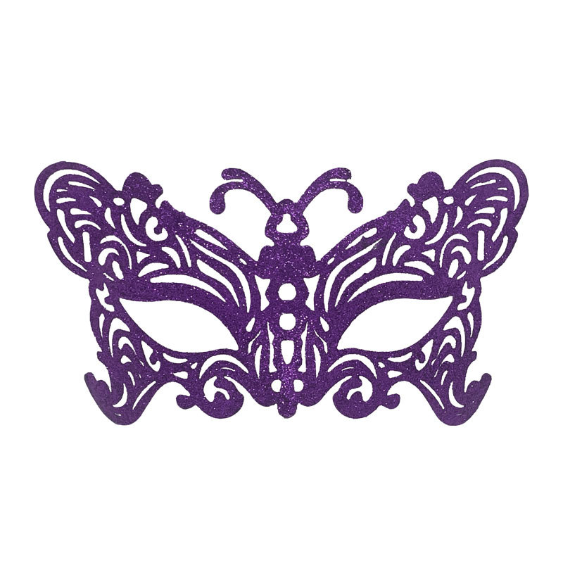 Carnaval Halloween nuevo polvo brillante retro mariposa máscara de mitad de cara máscara de maquillaje de fiesta props de decoración