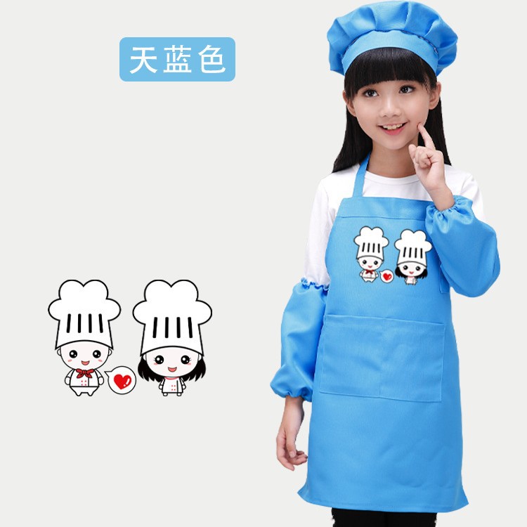 Delantal para niños ropa de pintura impermeable personalizada jardín de infantes galería de arte logotipo de impresión ajustable delantal de publicidad al por mayor