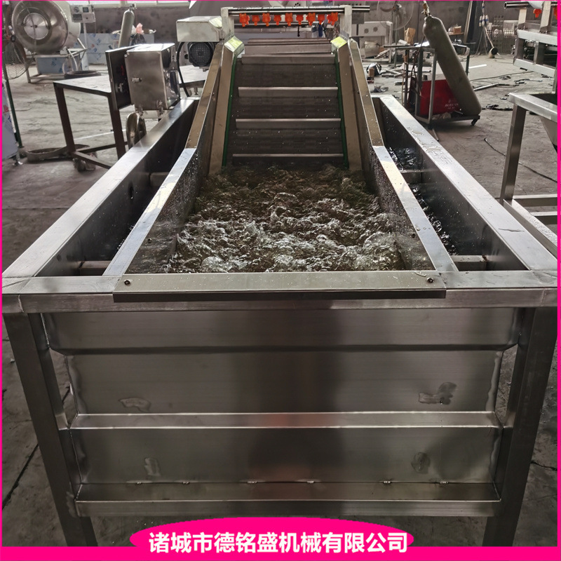 挂冰流水线 黄花鱼刀鱼段挂冰机 叶类瓜果蔬菜清洗流水线