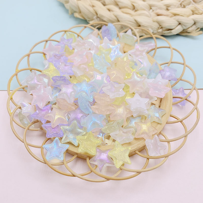 Small size five-pointed star resin diy accessories mobile phone shell hair accessories cream glue Cup stickers shoe buckle accessories decoration wholesale