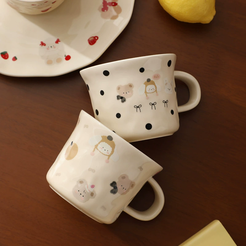 Creative cartoon ceramic Korean coffee tea cup