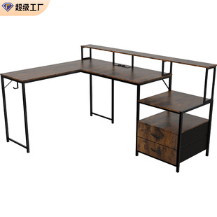 Wholesale Custom Industrial Style Wood Color Modern Minimalist Computer Desk Office Simple Workbench
