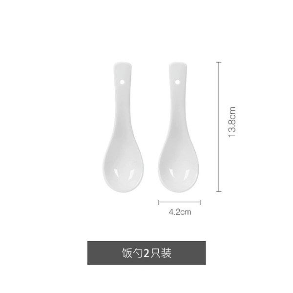 2 pure white rice spoons [free gift]