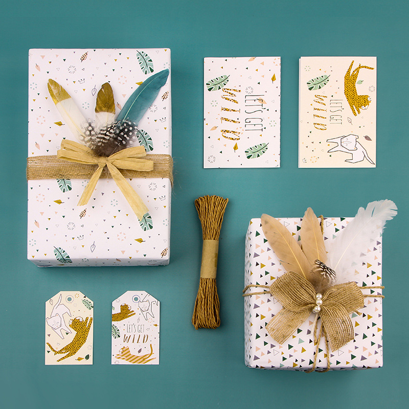 Amazon nuevo 80g de papel recubierto de regalo de vacaciones embalaje DIY libro de papel en stock al por mayor