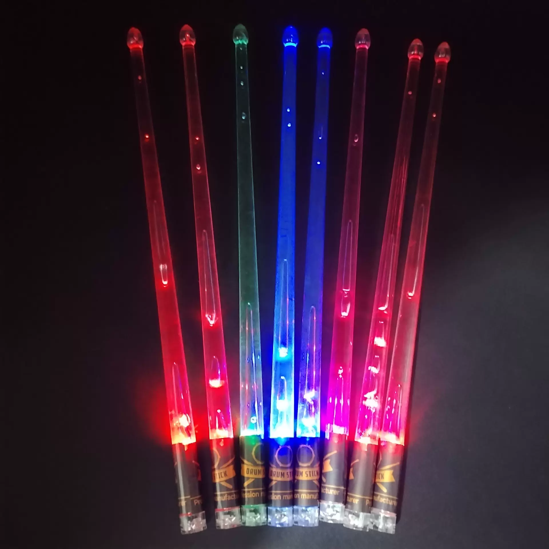 充电鼓棒 震动变色发光鼓棒 透明鼓棒 高分子鼓棒 高分子鼓槌