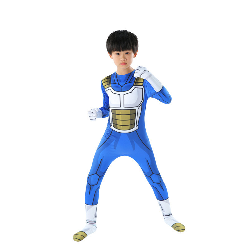 Children's Goku Cosplay Suit Super Saiyan Dragon Ball Super Siamese Tight Vegeta Clothes Hero Suit