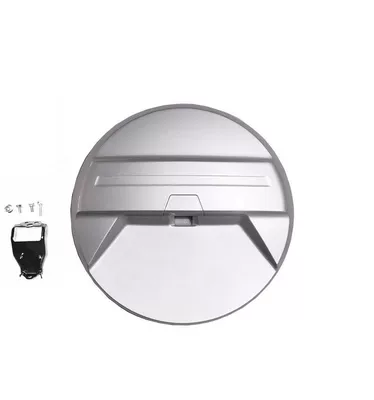 Suitable for Toyota FJ Cruiser 2007-2024 models, spare tire cover, rear spare tire shell with rear-mounted lettering, complete modification set (Spare wheel cover) - small-round-cover-silver