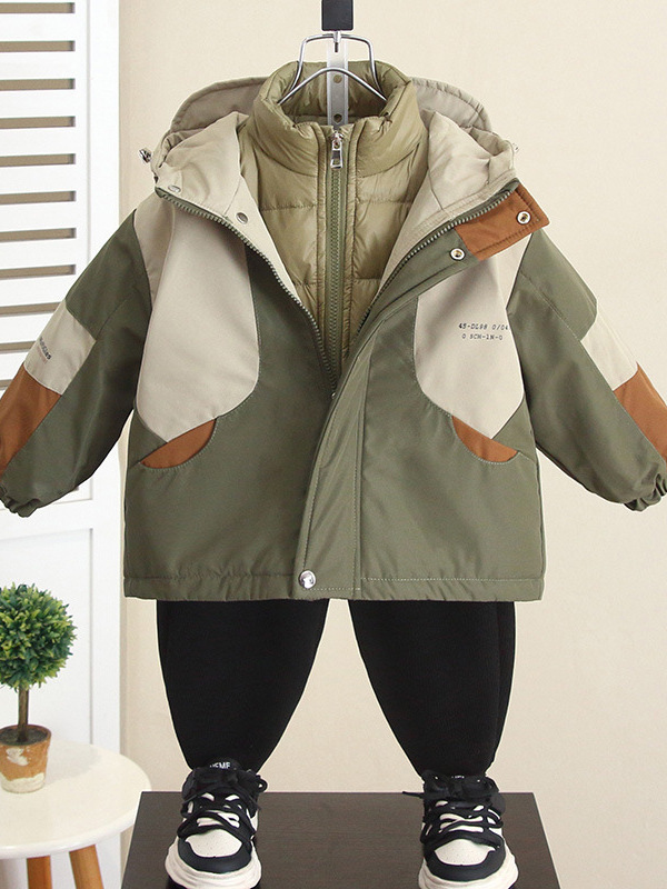 Chaqueta de Plumón para Niños 6901, Modelo 2026, Chaqueta 3 en 1 para Niños, Abrigo Grueso para Bebés, Conjunto de Dos Piezas image 4