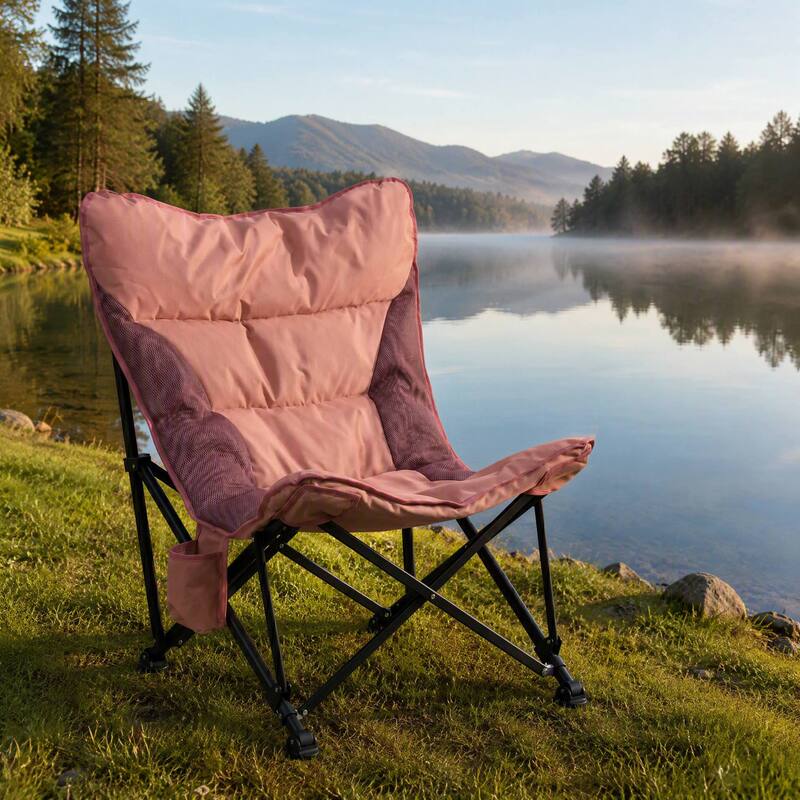 Outdoor folding chair, moon chair, portable butterfly chair, lazy sofa, leisure chair with padded backrest, camping chair Outdoor folding chair, moon chair, portable butterfly chair, lazy sofa, leisure chair with padded backrest, camping chair