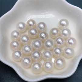 淡水珍珠圆珠裸珠 6-10mm圆珠散珠光泽统货性价比高颗粒珍珠