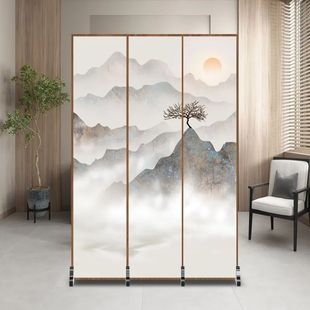 Chinese-style Screen Partition Wall Entrance Hotel Bedroom Folding Mobile Entrance Living Room Small Apartment Simple Shelter Home