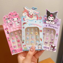 库洛米儿童卡通指甲贴美乐蒂草莓熊玉桂狗自粘美甲贴片小女孩宝宝