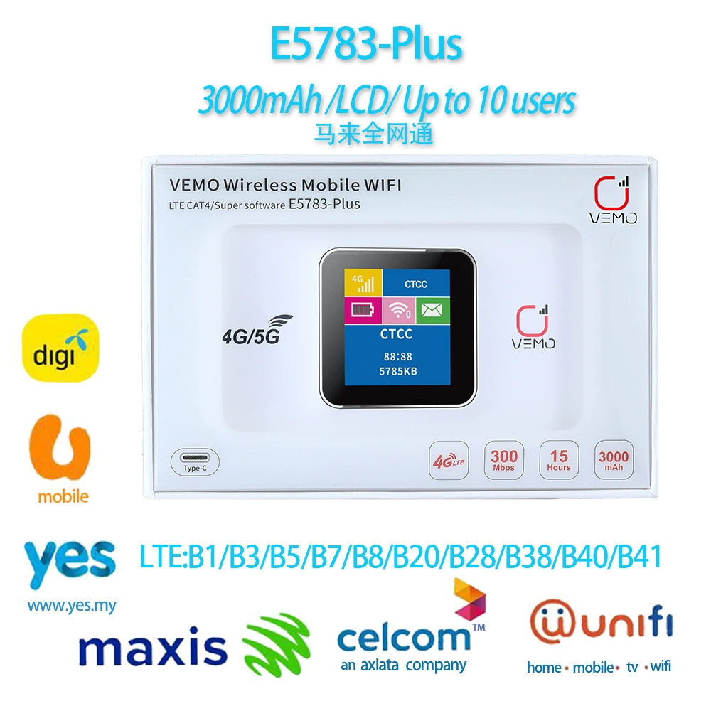 Маршрутизатор 4G LTE VEMO E5783 с флешкой-инплантом для беспроводного Wi-Fi 4G
