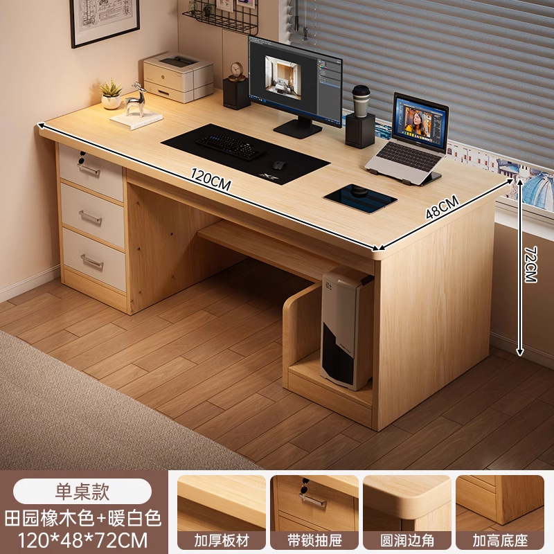 Escritorio de computadora, escritorio de escritorio para adultos, escritorio de escritorio con cajón, escritorio de escritorio