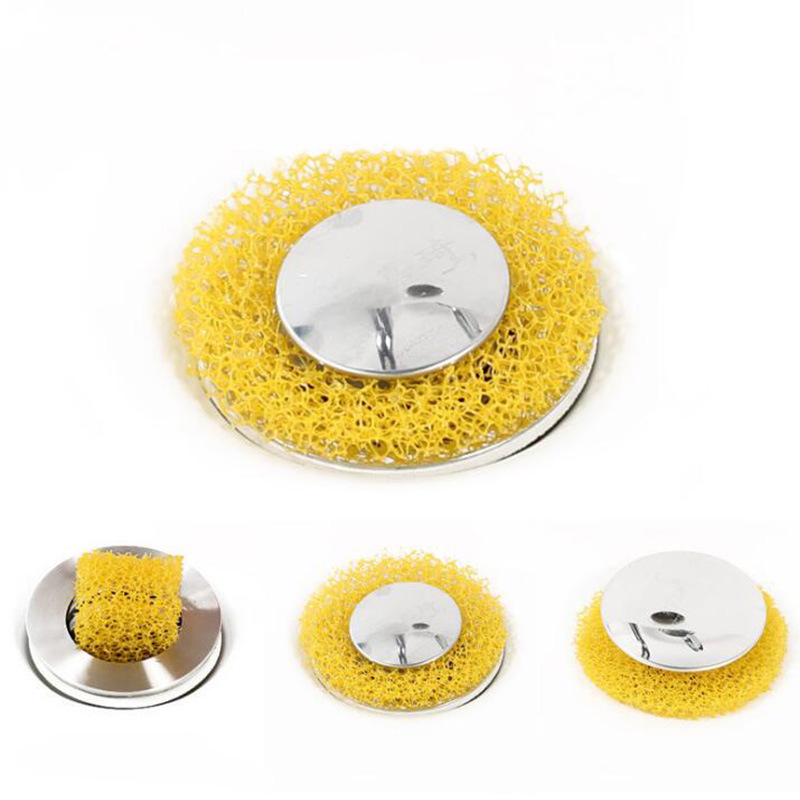 洗脸台排水孔垃圾过滤海绵网状透气毛发阻挡圆形海绵片现货批发