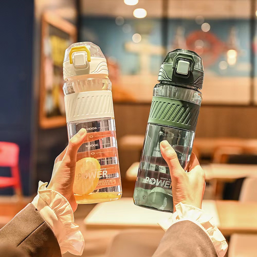 Mingtong 2327 gran capacidad taza de plástico con escala portátil hervidor deportes al aire libre Internet celebridad fitness adultos bebida directa